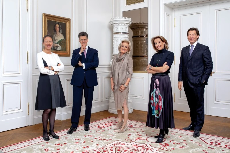 Sacher Familie Eigentümerfamilie. Von Links nach Rechts: Eva Gürtler, Georg Gürtler, Elisabeth Gürtler, Alexandra Winkler, Matthias Winkler