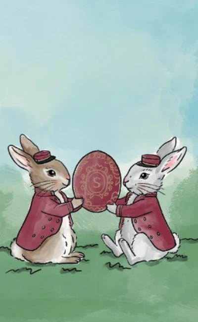 Osterhasen mit Sacher Osterei