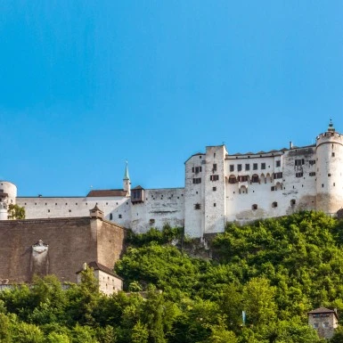 Festung Hohensalzburg auf dem Festungsberg in Salzburg