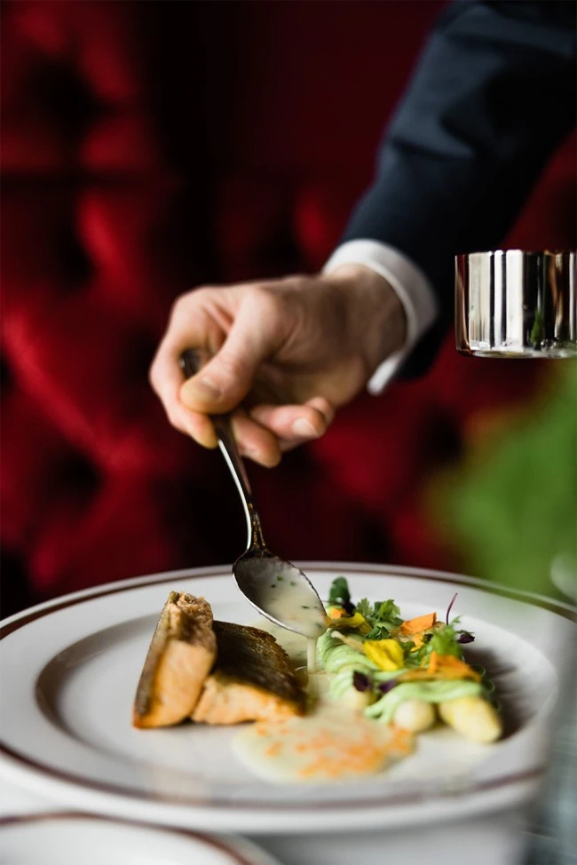 Luxurious Café Bel Étage in the well-known Sacher Hotel Vienna