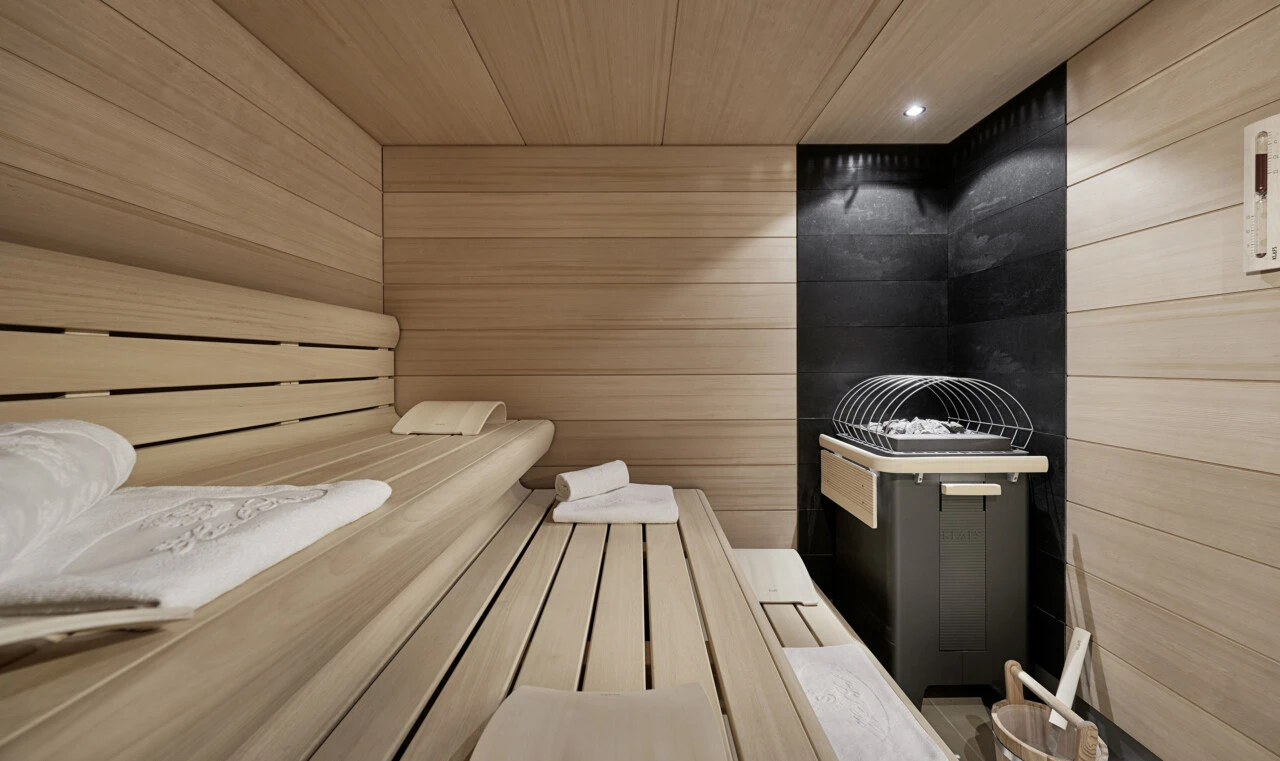 Relax in the warmth of a private hotel sauna.