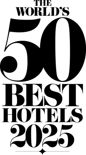 Logo of the 50 Best Hotels of the World awarded to Hotel Sacher Wien 2025
